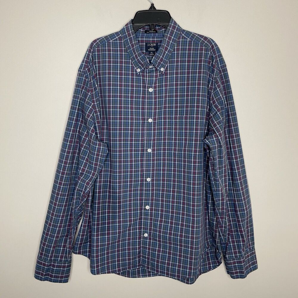 J.CREW Button Down Shirt Men Small Slim Untucked Flex Casual Long Sleeve BP971